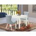 East West Furniture Table Set Includes a Square Dining Room Table and Dining Chairs (Pieces Options)