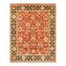 Overton Hand Knotted Wool Vintage Inspired Traditional Mogul Orange Area Rug - 8' 1" x 10' 1"