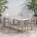 Cape Coral Outdoor 6-seater Aluminum Dining Set by Christopher Knight Home