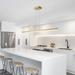 Modern Kitchen Island Dimmable LED Acrylic Linear Pendant Light - Length 47.64''