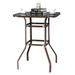 31.5"W x 40"H Patio Wrought Iron Glass High Bar Table