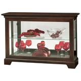 Howard Miller Brown Wood and Glass Curio Cabinet 2-Shelf