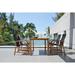 LifestyleGarden 5pc Outdoor Rectangular Dining Set (Teak Finish) - 5-Piece