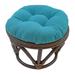 18-inch Round Twill Footstool/Ottoman Cushion (Cushion Only) - 18 x 18