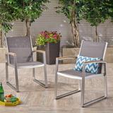 Glasgow Outdoor Dining Chairs with Aluminum Frame (Set of 2) by Christopher Knight Home