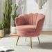 Barrel Chair - Etta Avenue™ Hendrix Barrel Chair Wood/Polyester/Fabric in Pink | 31 H x 30 W x 28 D in | Wayfair 0C09C6C6DC4D4608A26E9968B83A77B2