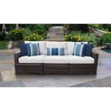 kathy ireland River Brook 3 Piece Outdoor Wicker Patio Furniture Set 03c