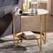 Contemporary Antique Gold Accent Table