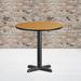 30'' Round Laminate Table Top with 22'' x 22'' Table Height Base - 30"W x 30"D x 31.125"H