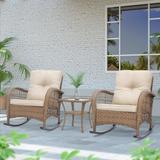 Scammon Bay 3-piece Wicker Rocker Conversation Set by Havenside Home