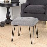 Carson Carrington Hjortshoj Mid-century Modern Square Stool Metal Hairpin Leg