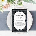 Koyal Wholesale Art Deco Wedding Thank You Place Setting Cards For Table Reception, Dinner Plates, Family, Friends, 56-Pack | Wayfair A3PP01980