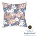 kathy ireland HOME Delicate Floral Bursts 18" x 18" Decorative Pillow Polyester/Polyfill blend | 18 H x 18 W x 3 D in | Wayfair DFFB18X18DP