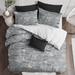 Lark Manor™ Aldham Standard Cotton Comforter Set Polyester/Polyfill/Cotton in Gray | Super Queen Comforter + 2 Queen Shams | Wayfair