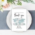 Koyal Wholesale Watercolor Destination Wedding Thank You Place Setting Cards For Table Reception, Dinner Plates, Family, Friends, 56-Pack | Wayfair