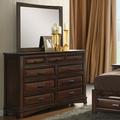 Charlton Home® North Adams Solid Wood Upholstered Platform 6 Piece Bedroom Set Upholstered in Brown | Queen | Wayfair