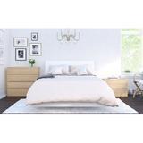Wade Logan® Anquanette Platform Bedroom Set Wood in Brown/White | Full | Wayfair F335420D50144085B0037345896E715B