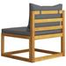 Latitude Run® 7 Piece Patio Lounge Set w/ Cushion Solid Acacia Wood Wood/Natural Hardwoods in Gray | 23.62 H x 26.77 W x 27.56 D in | Wayfair