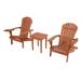 Dovecove Camron Solid Wood Adirondack Chair w/ Table Wood in Brown | 27.75 H x 33 W x 33.75 D in | Wayfair 0C62A08CEE6C431886E54D3974E98476