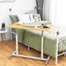 Inbox Zero Jamelia Height Adjustable Standing Desk Wood/Plastic/Acrylic/Metal in Brown | 37.5 W x 21.5 D in | Wayfair