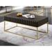 Willa Arlo™ Interiors Pawlak Frame Coffee Table w/ Storage Wood/Metal in Brown | 19 H x 47.75 W x 24.75 D in | Wayfair