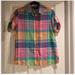 Ralph Lauren Tops | Euc Rainbow Plaid Ralph Lauren Button Down Shirt S | Color: Orange/Pink | Size: S