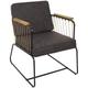 Lucas - Fauteuil Simili Cuir Marron Foncé - Marron foncé