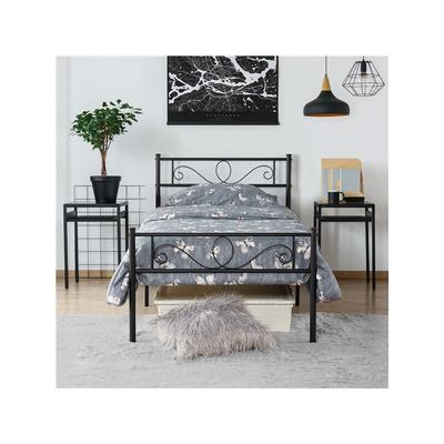 Yaheetech Einzelbettgestell Einzelbett Metallbett mit Lattenrost, Bettgestelle für Gästezimmer Image