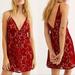 Free People Dresses | Free People Dangerous Love Red Lace Dress Size 6 | Color: Cream/Red | Size: 6