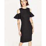 Zara Dresses | Brand New Zara Black Tube Dress - Large | Color: Black | Size: L