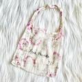 Free People Bags | Large Free People Fabric Shopping Tote | Color: Cream/Purple | Size: Os