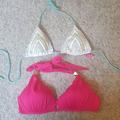 Victoria's Secret Swim | 2 Victoria's Secret Triangle Bikini Tops | Color: Pink/White | Size: M