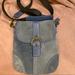 Coach Bags | Coach Suede Crossbody Bag | Color: Blue | Size: Os