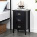 Trent Austin Design® Miramontes 3 - Drawer Steel Nightstand Wood in Black | 23.6 H x 15.7 W x 11.8 D in | Wayfair DA997B46340048E38D8B1A30A1478BE2