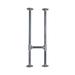 Williston Forge 3/4 In. Heavy Duty Industrial Pipe "H" Style Inside Support Leg w/ Round Flanges - 1 Pack | 28.25 H x 11.25 W x 3.25 D in | Wayfair