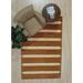 Brown 96 x 60 x 0.5 in Area Rug - Latitude Run® Hand-Tufted Wool RUST Transitional Stripe Modern Tufted Rug Wool | 96 H x 60 W x 0.5 D in | Wayfair