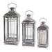 "Lantern (Set of 3) 14""H, 17""H, 20""H Metal/Glass - Melrose International 53264DS"