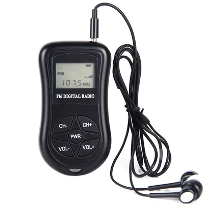 Mini radio FM numérique avec lanière pour écouteurs écran LCD personnel radio FM numérique