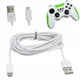 Câble d'alimentation Micro USB blanc 10 pieds 3M pour manette PS4 Xbox One