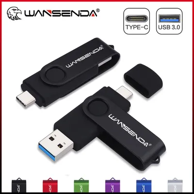 WANGENDA-Clé USB Type-C et Type-A pour Smartphones et Tablette PC 16 Go 32 Go 64 Go 128 Go 256