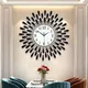 Horloge murale silencieuse de style moderne Crystal Sun 38x38cm salon bureau décoration murale