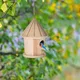 Nid d'oiseau suspendu en bois naturel maison Cage à oiseaux lieu de repos extérieur mural boîte