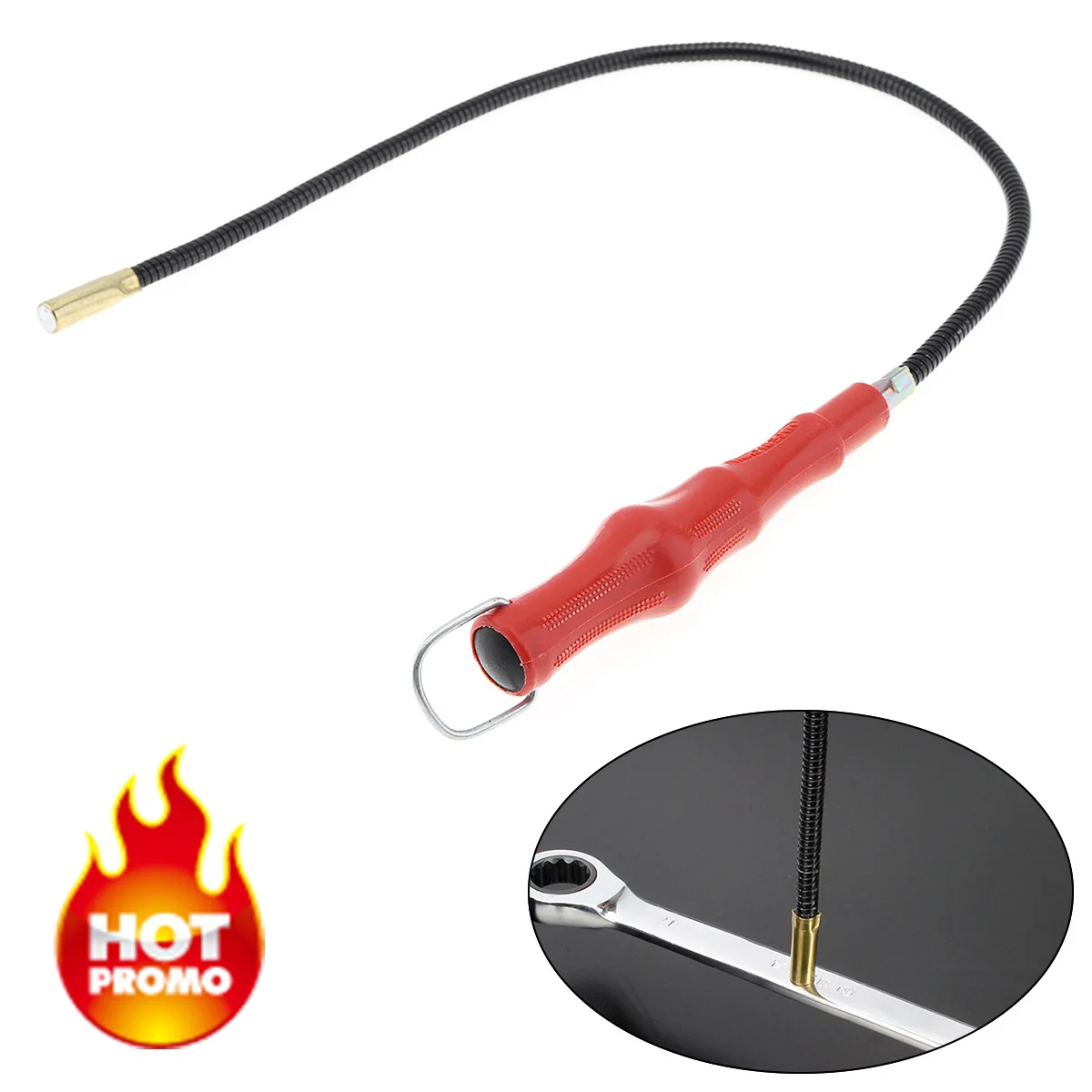 Outil de ramassage magnétique pliable et puissant, outil de ramassage Flexible en métal barre d'aspiration aimant poignée à ressort outils à main portables