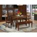 Winston Porter Agesilao 6 - Piece Butterfly Leaf Rubberwood Solid Wood Dining Set Wood/Upholstered in Brown | Wayfair