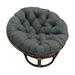 Papasan Chair - Beachcrest Home™ Zowie 42" Wide Tufted Papasan Chair Microfiber/Microsuede in Gray | 42 W x 42 D in | Wayfair BCMH2016 42101683