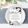 Koyal Wholesale Modern Rustic Florals Wedding Thank You Place Setting Cards For Table Reception, Dinner Plates, Family, Friends, 56-Pack | Wayfair