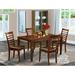 Winston Porter Alingtons Rubberwood Solid Wood Dining Set Wood/Upholstered in Brown | 29 H in | Wayfair E637941BBACA442E88C505CEA7DF1ACA