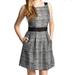 Jessica Simpson Dresses | Jessica Simpson Houndstooth A-Line Dress | Color: Black/White | Size: 2