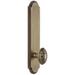 Grandeur Arc Solid Brass Tall Plate Rose Single Dummy Door Knob with