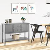 Wooden Sideboard Buffet Console Table w/ Drawers and Storage - 46" x 15" x 34" (L x W x H)